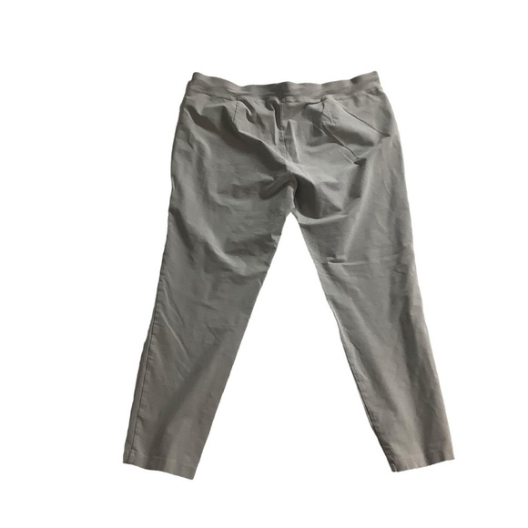 Eileen Fisher Trouser Pull-on Stretch Crop Pants Size L in Light Gray - Picture 2 of 8